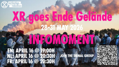 XR goes Ende Gelände, 28-31 May, Info session April 16th 19:00