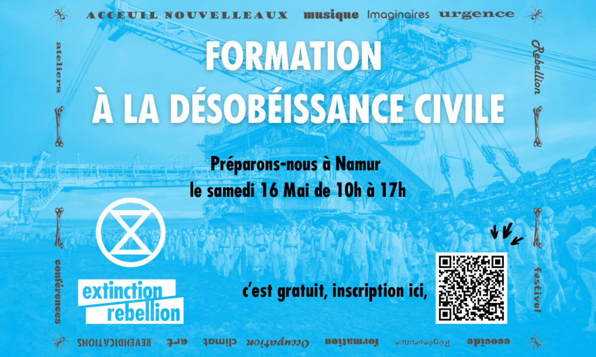 Formation à la Désobéissance Civile, Samedi 16 Mai de 10h à 17h