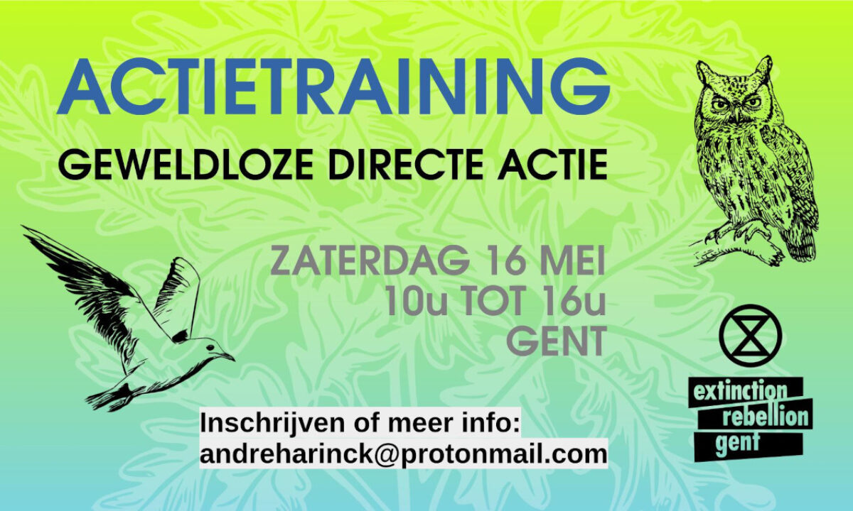 Actietraining, zaterdag 16 mei, 10u tot 16u, Gent